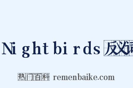 Nightbirds反义词是什么意思的图片